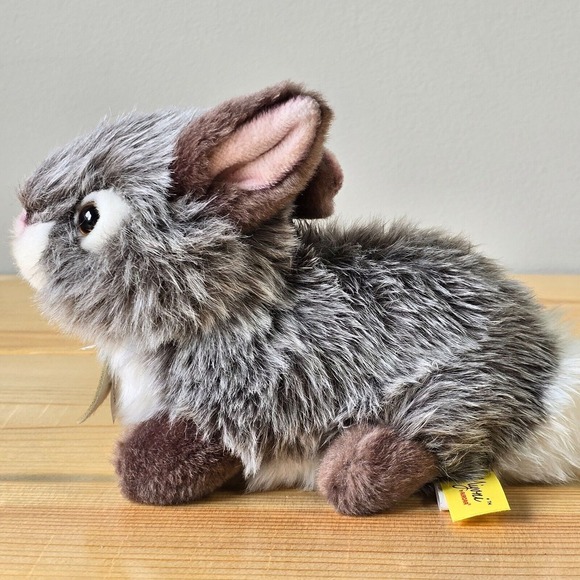 Aurora Miyoni Tots Bunny‎ Rabbit Plush 6" Gray Realistic Stuffed Animal Toy - Picture 4 of 12